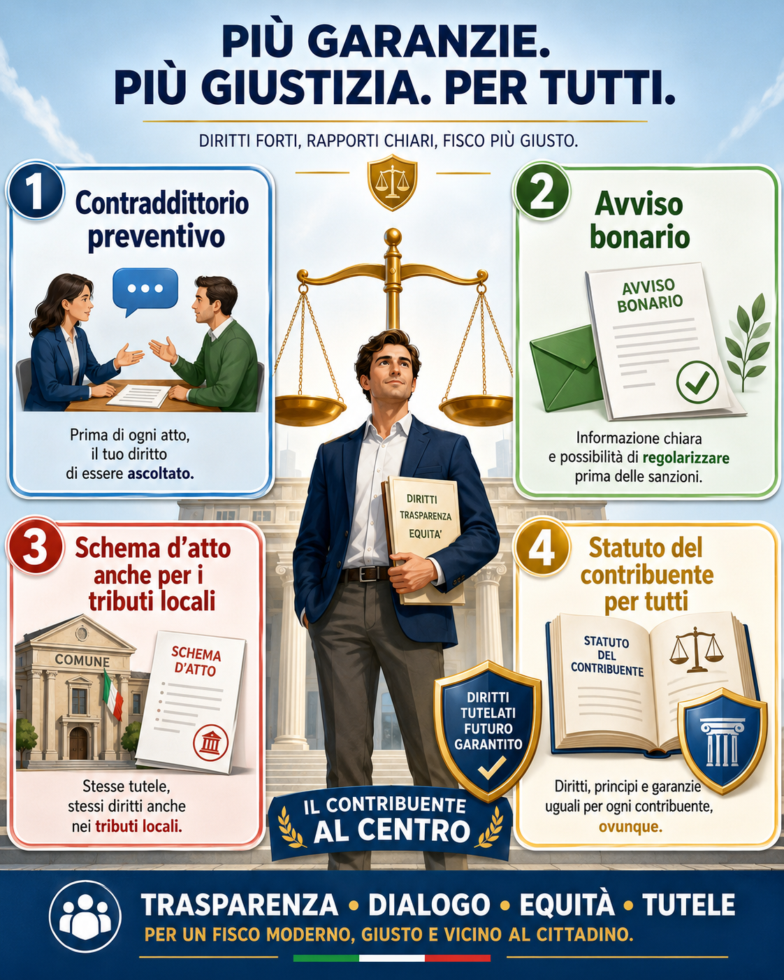 Statuto del contribuente vincolante anche per Regioni e Comuni: più garanzie prima dell’accertamento
