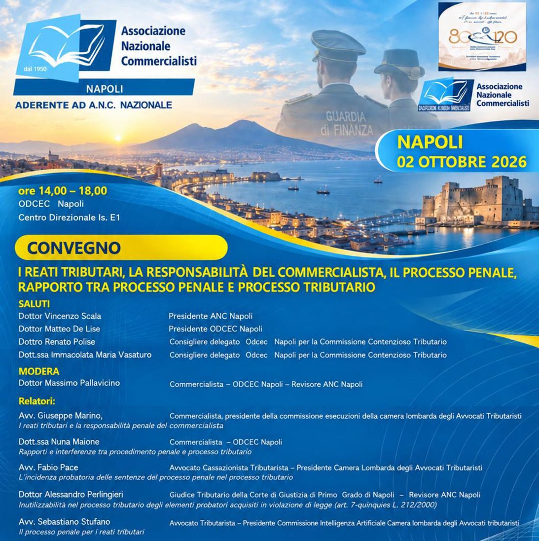 Diritto penale tributario: atti del Convegno dell’Associazione Nazionale Dottori Commercialisti tenuto a Napoli il 2 ottobre 2026