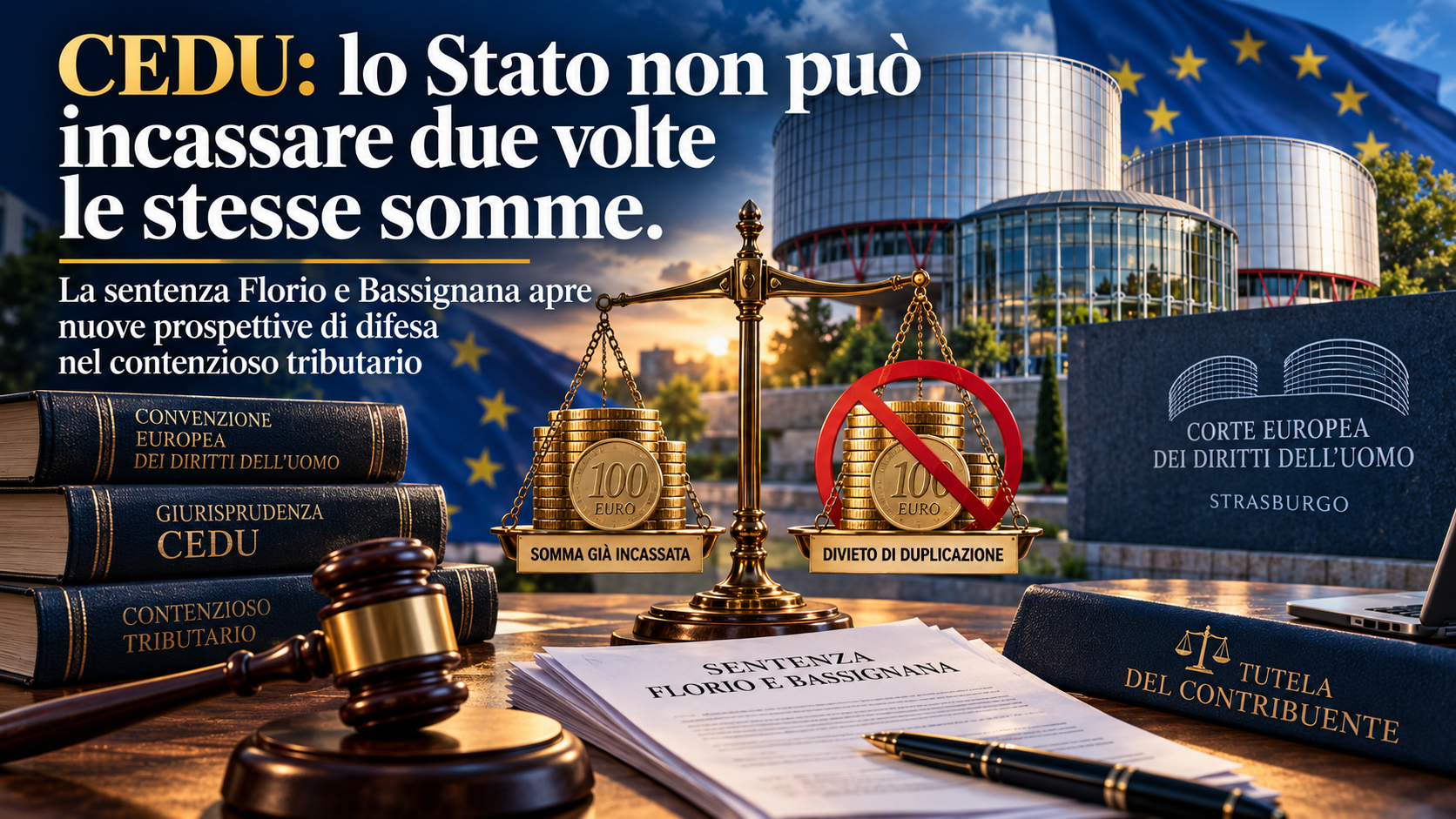 CEDU: Lo Stato non può incassare due volte le stesse somme. La sentenza Florio e Bassignana apre nuove prospettive di difesa nel contenzioso tributario