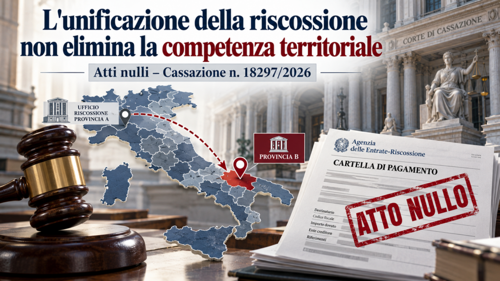 Unificazione della riscossione e competenza territoriale